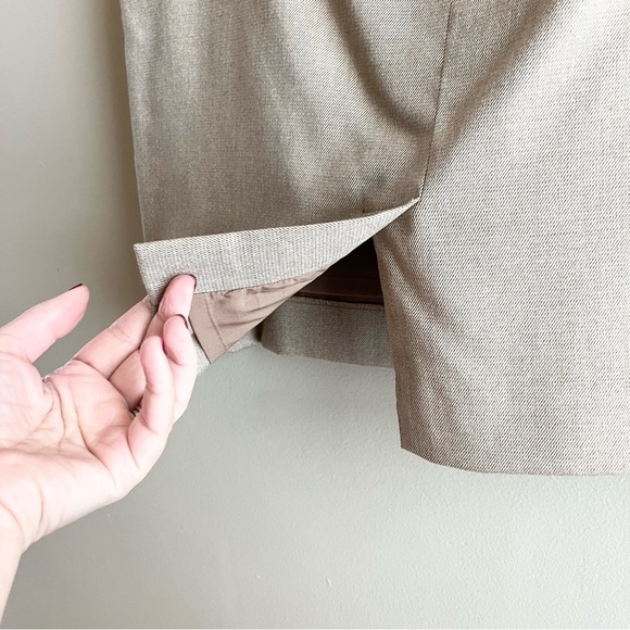 ETCETERA Pencil Skirt With Pocket in Tan & Brown, Viscose Blend, Size‎ 4 - Picture 9 of 10